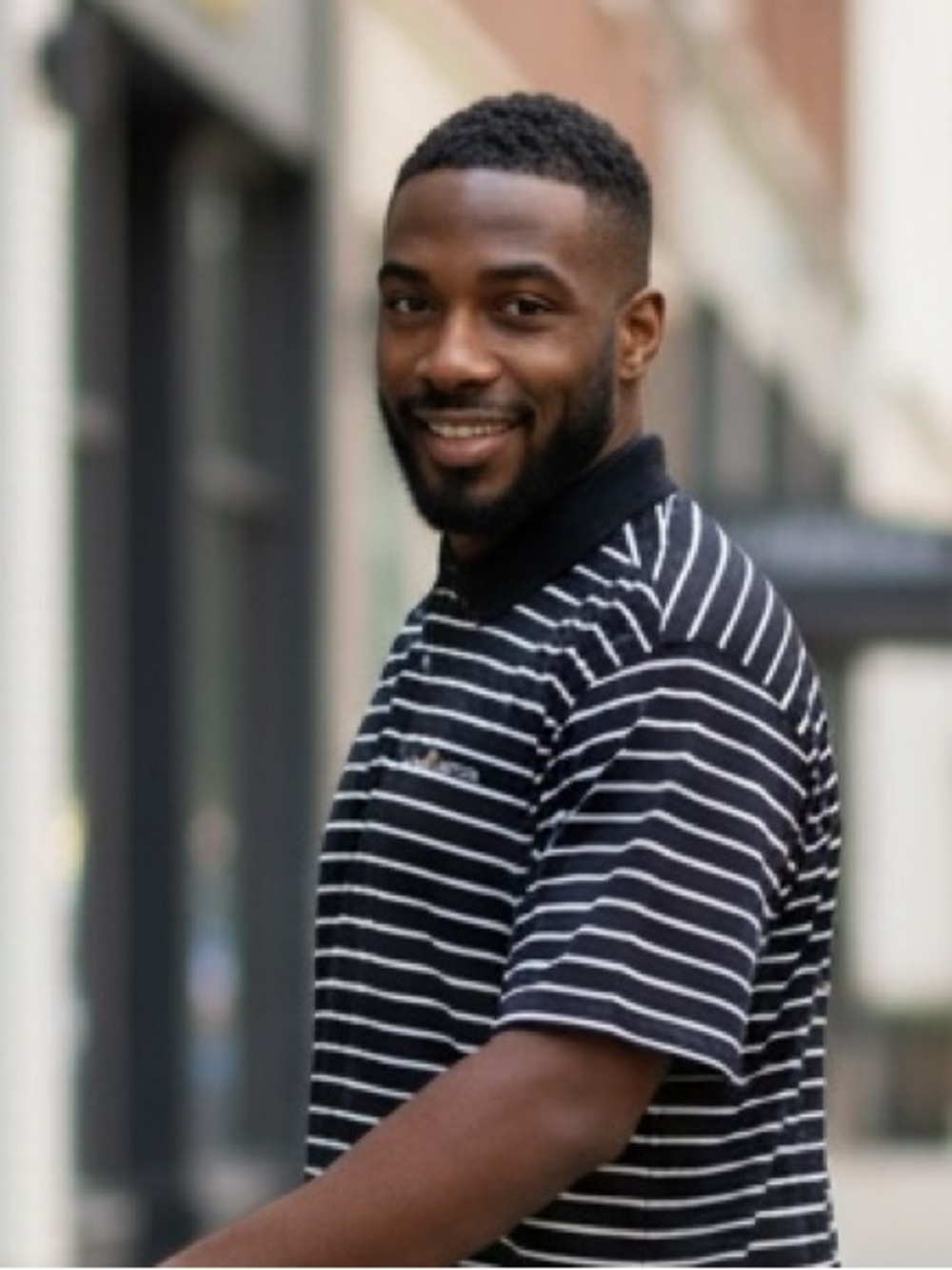 XL The Players Black & White Striped Polo Shirt - Classic Golf Style